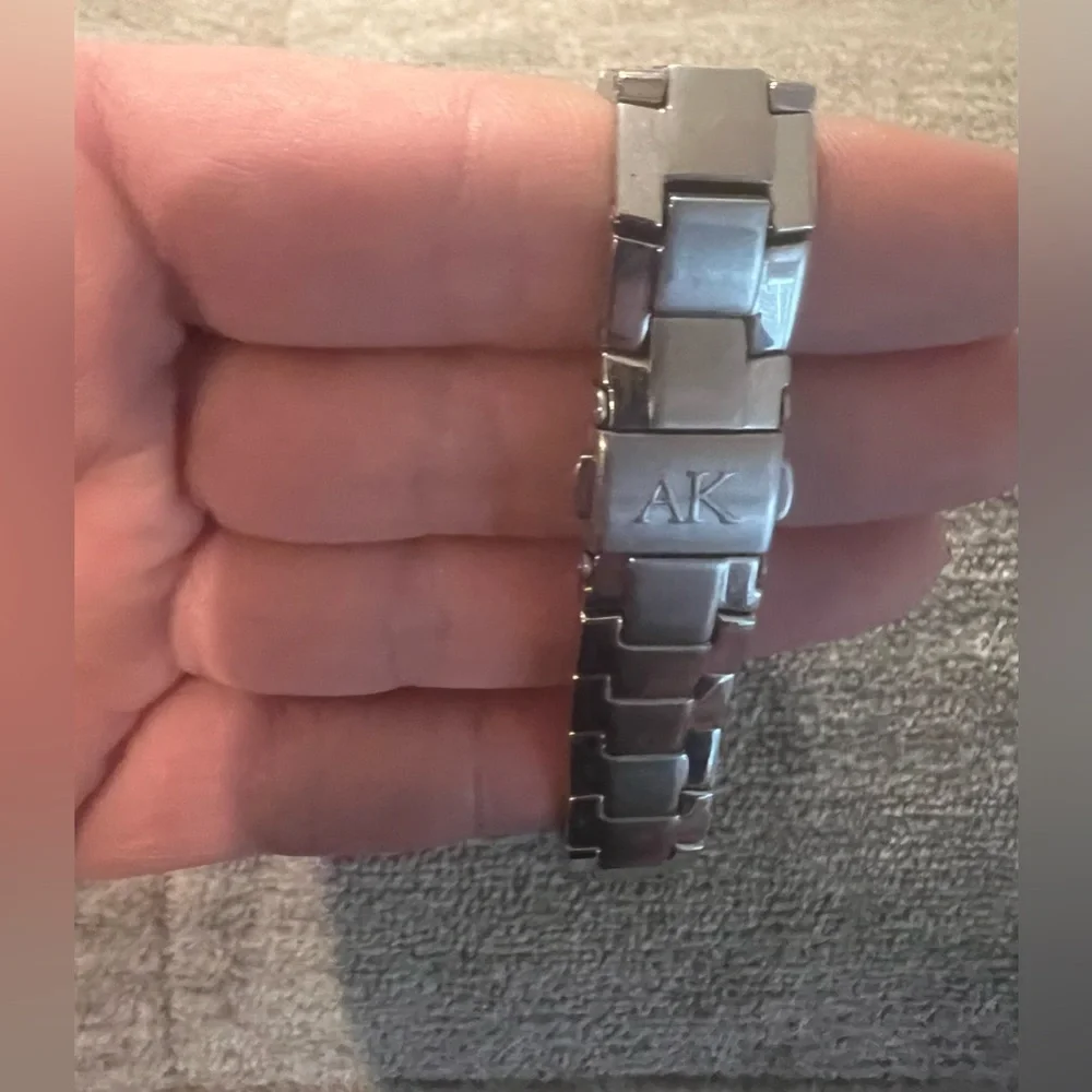 Vintage Anne Klein Genuine Diamond Stainless Steel Water Resistant Watch EUC